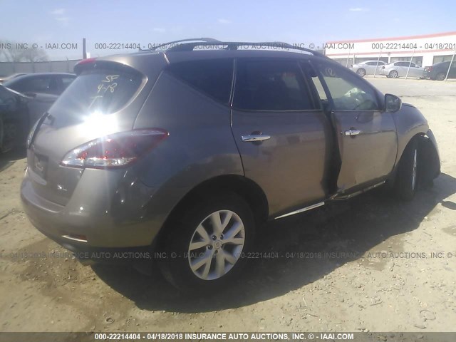 JN8AZ1MU0CW101204 - 2012 NISSAN MURANO S/SL/LE GOLD photo 4