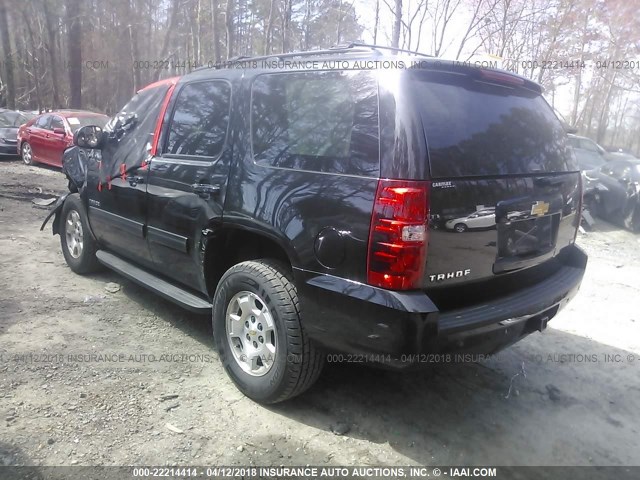 1GNSKAE04CR256876 - 2012 CHEVROLET TAHOE K1500 LS BLACK photo 3