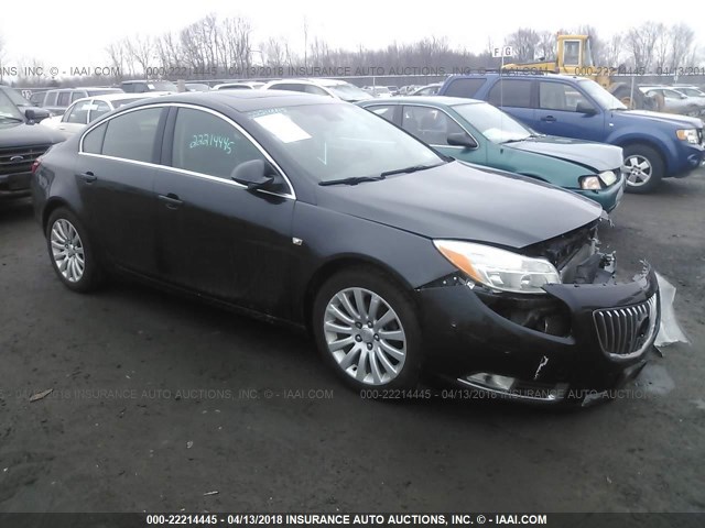 W04GU5GC4B1022588 - 2011 BUICK REGAL CXL BLACK photo 1