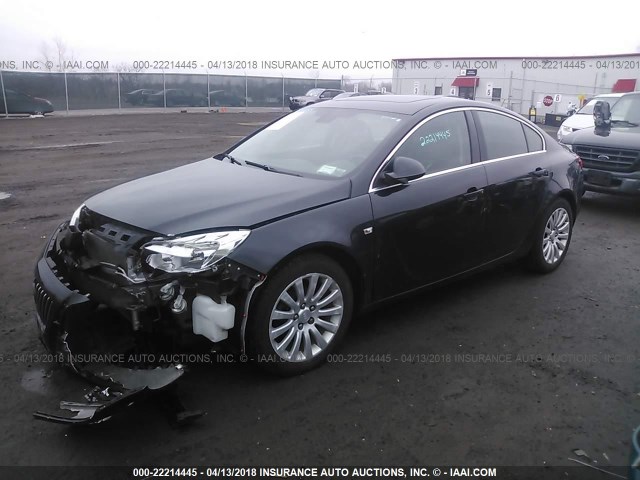 W04GU5GC4B1022588 - 2011 BUICK REGAL CXL BLACK photo 2