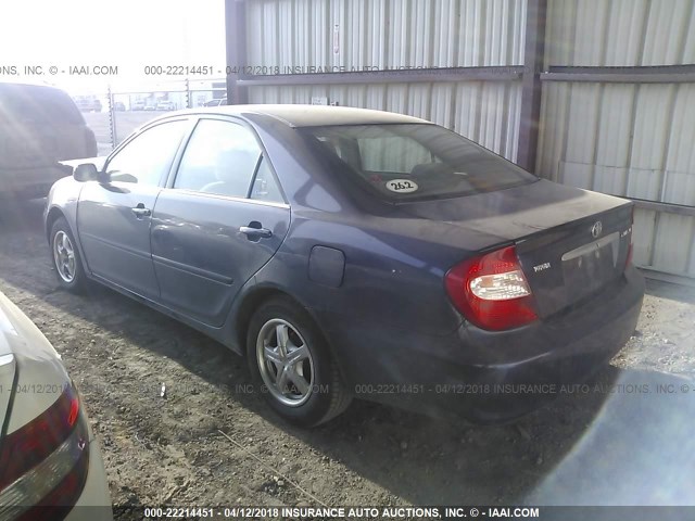 4T1BE32K93U186513 - 2003 TOYOTA CAMRY LE/XLE/SE 蓝色 照片 3