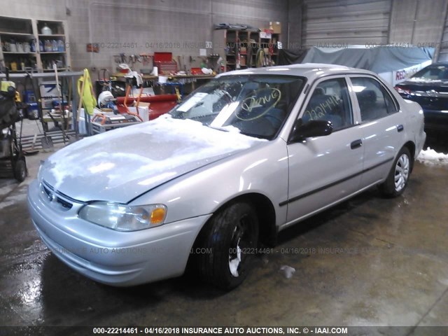 1NXBR12E0YZ321744 - 2000 TOYOTA COROLLA VE/CE/LE 银色 照片 2