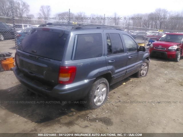 1J4GW58N81C570882 - 2001 JEEP GRAND CHEROKEE LIMITED BLUE photo 4