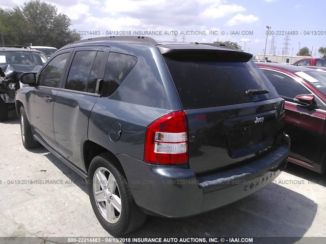 1J8FT47W27D416131 - 2007 JEEP COMPASS BLACK photo 3