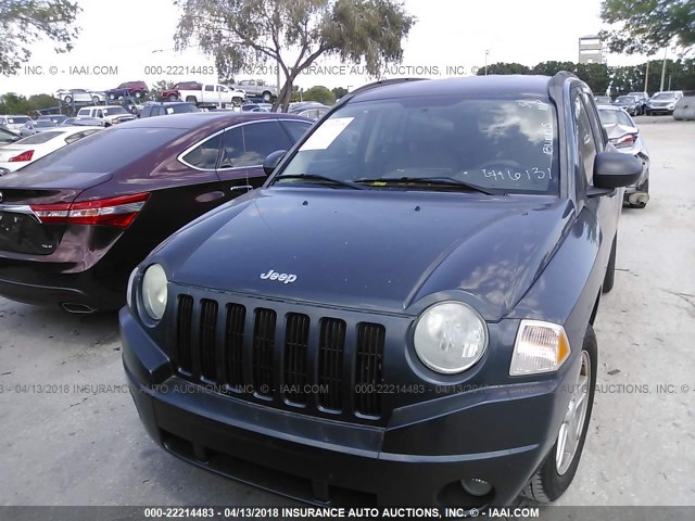 1J8FT47W27D416131 - 2007 JEEP COMPASS BLACK photo 6