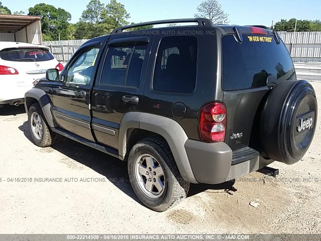 1J4GK48K96W228438 - 2006 JEEP LIBERTY SPORT 灰色 照片 3