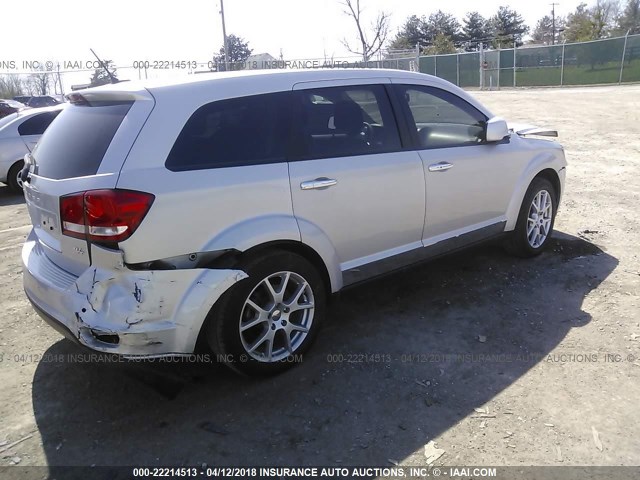 3C4PDDEG3ET257518 - 2014 DODGE JOURNEY R/T SILVER photo 4