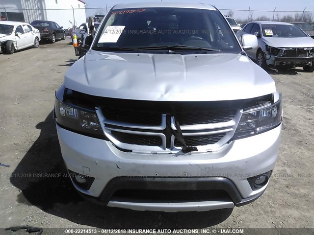 3C4PDDEG3ET257518 - 2014 DODGE JOURNEY R/T SILVER photo 6