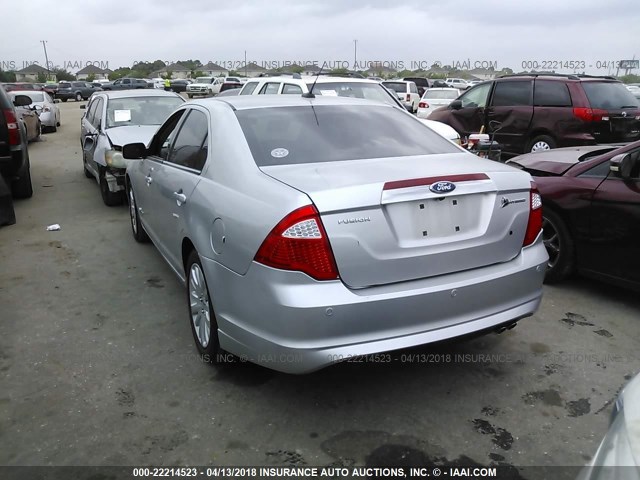 3FADP0L37AR104625 - 2010 FORD FUSION HYBRID SILVER photo 3