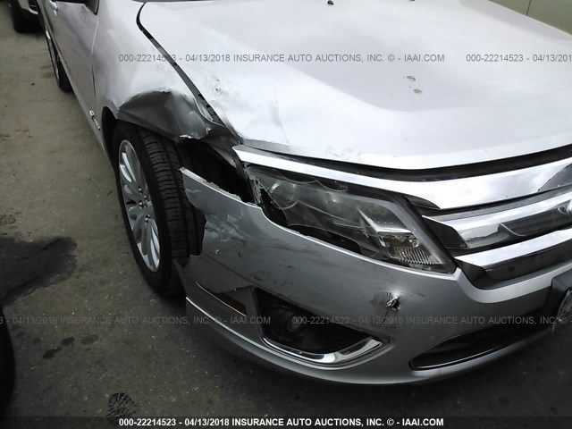 3FADP0L37AR104625 - 2010 FORD FUSION HYBRID SILVER photo 6