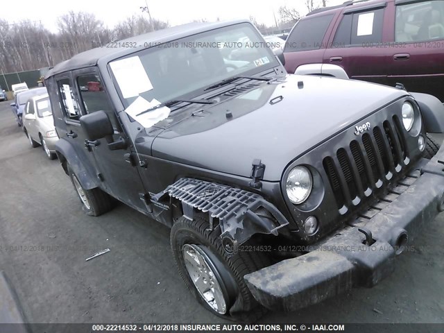 1C4BJWDG6GL278085 - 2016 JEEP WRANGLER UNLIMITE SPORT GRAY photo 1