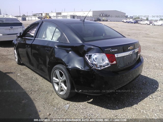 1G1PE5SB3E7414439 - 2014 CHEVROLET CRUZE LT BLACK photo 3