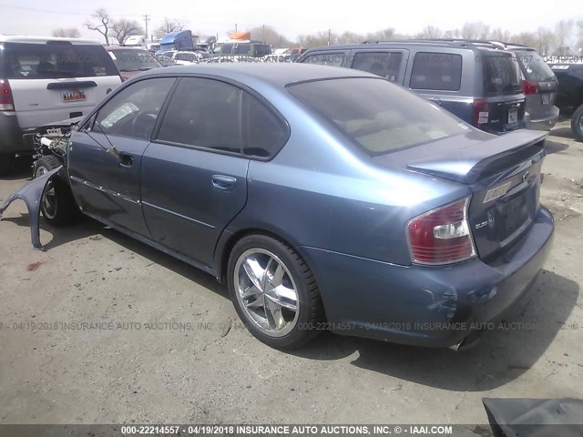 4S3BL626267204335 - 2006 SUBARU LEGACY 2.5I LIMITED BLUE photo 3