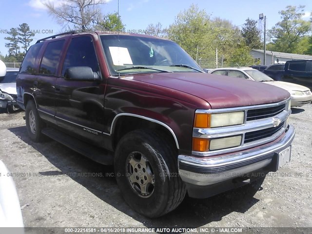 1GNEK13R4XJ352753 - 1999 CHEVROLET TAHOE K1500 BURGUNDY photo 1