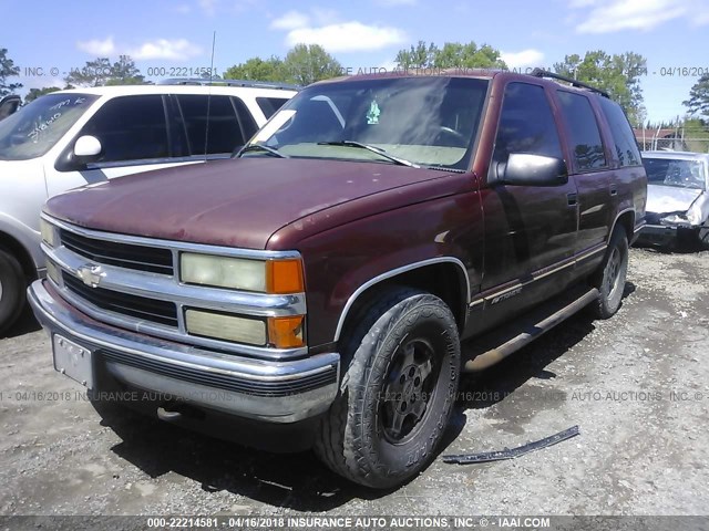 1GNEK13R4XJ352753 - 1999 CHEVROLET TAHOE K1500 BURGUNDY photo 2