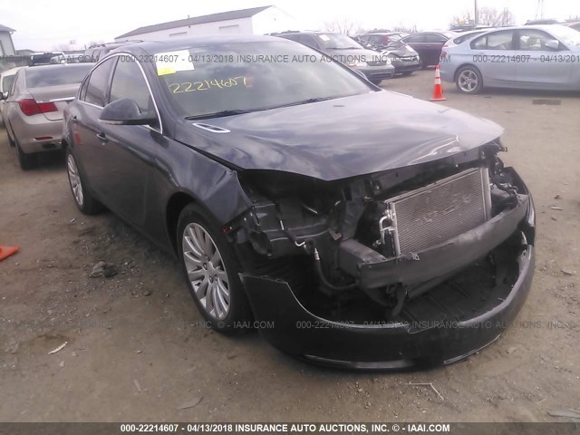 2G4GR5EK4C9166040 - 2012 BUICK REGAL BLACK photo 1