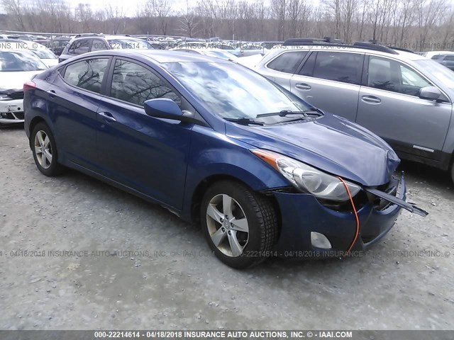 KMHDH4AE1DU530967 - 2013 HYUNDAI ELANTRA GLS/LIMITED BLUE photo 1