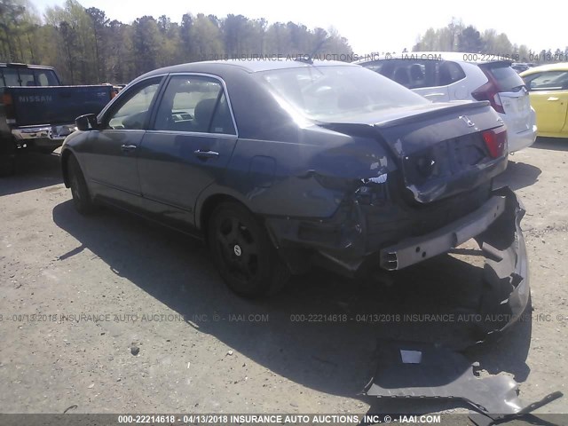 JHMCN36535C007287 - 2005 HONDA ACCORD HYBRID BLUE photo 3