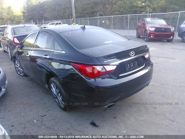 5NPEC4ACXBH164049 - 2011 HYUNDAI SONATA SE/LIMITED BLACK photo 3