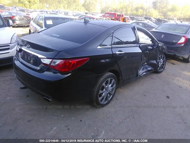 5NPEC4ACXBH164049 - 2011 HYUNDAI SONATA SE/LIMITED BLACK photo 4