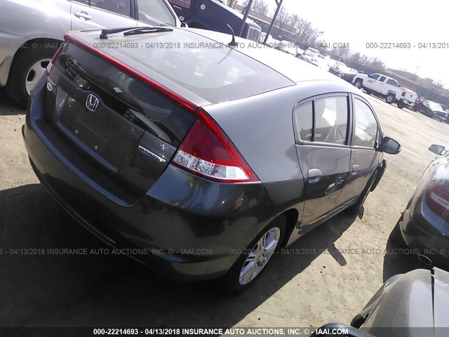 JHMZE2H78AS029725 - 2010 HONDA INSIGHT EX GRAY photo 4