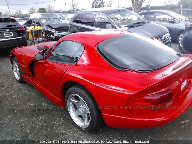 1B3ER69E0VV300534 - 1997 DODGE VIPER GTS RED photo 3