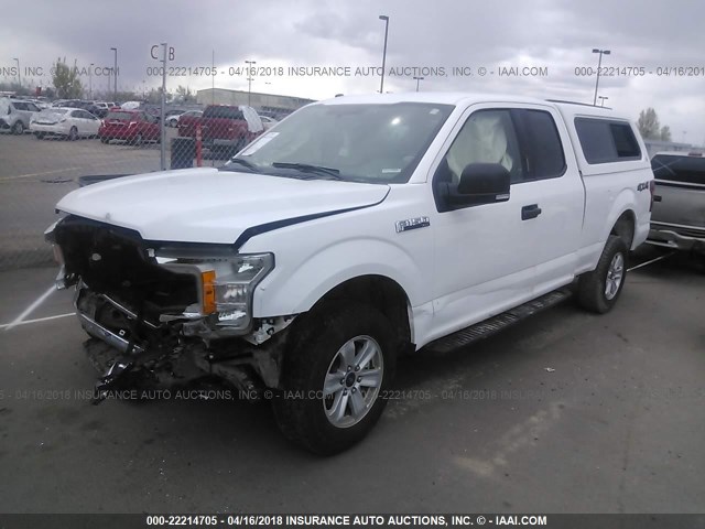 1FTFX1E51JKD10891 - 2018 FORD F150 SUPER CAB WHITE photo 2