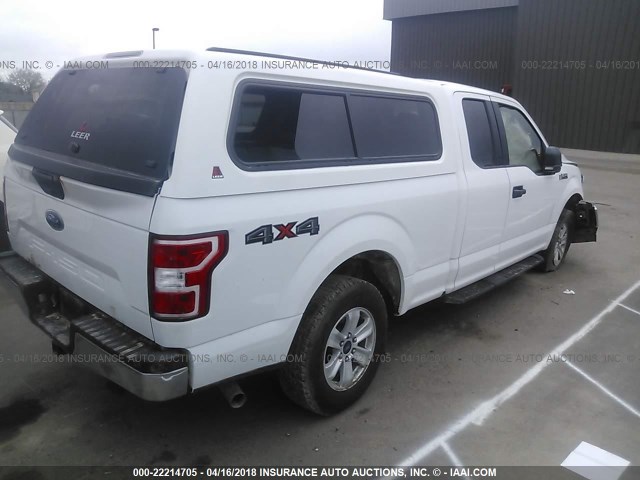 1FTFX1E51JKD10891 - 2018 FORD F150 SUPER CAB WHITE photo 4