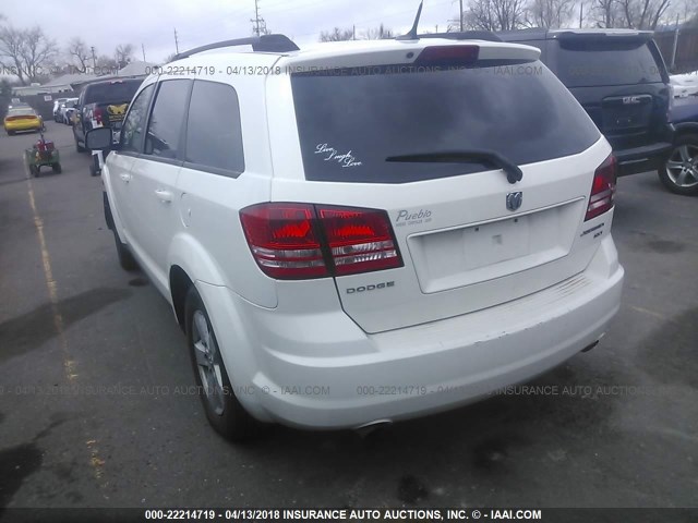 3D4PG5FV2AT148667 - 2010 DODGE JOURNEY SXT WHITE photo 3