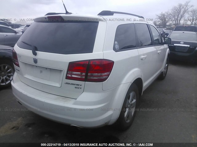 3D4PG5FV2AT148667 - 2010 DODGE JOURNEY SXT WHITE photo 4