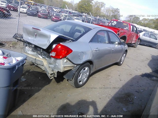 1G2ZF57B084260028 - 2008 PONTIAC G6 VALUE LEADER/BASE SILVER photo 4