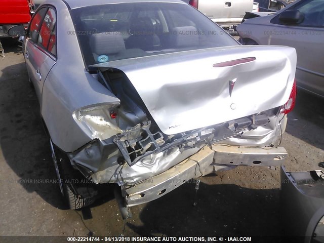 1G2ZF57B084260028 - 2008 PONTIAC G6 VALUE LEADER/BASE SILVER photo 6