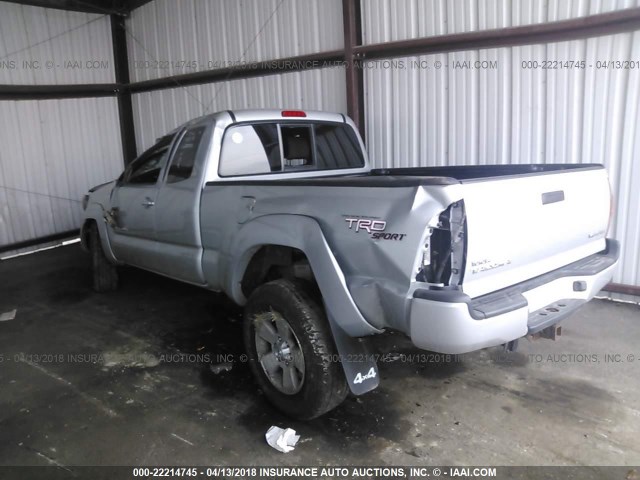 5TEUU42N95Z022902 - 2005 TOYOTA TACOMA ACCESS CAB ვერცხლისფერი ფოტო 3