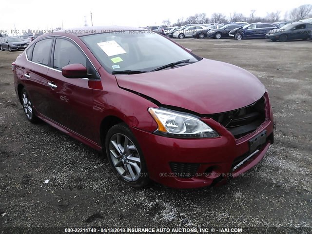 3N1AB7AP5EL624635 - 2014 NISSAN SENTRA S/SV/SR/SL 红色 照片 1