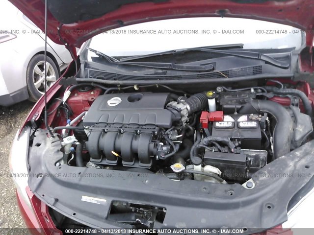 3N1AB7AP5EL624635 - 2014 NISSAN SENTRA S/SV/SR/SL 红色 照片 10