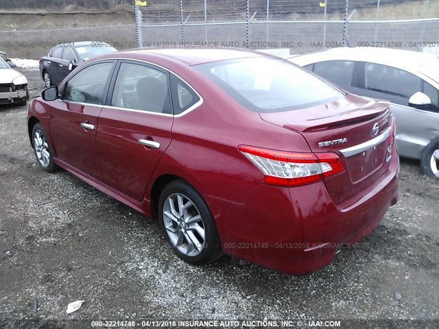 3N1AB7AP5EL624635 - 2014 NISSAN SENTRA S/SV/SR/SL 红色 照片 3