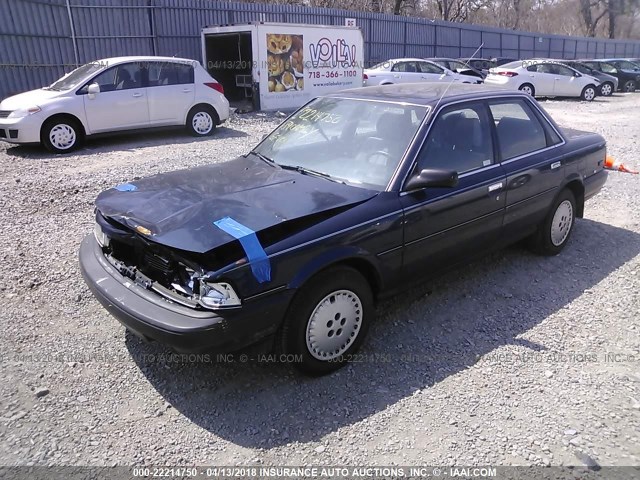 4T1SV21E8KU093972 - 1989 TOYOTA CAMRY DLX BLUE photo 2