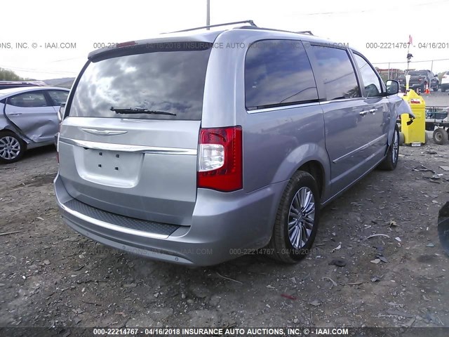 2C4RC1CG5DR751619 - 2013 CHRYSLER TOWN & COUNTRY TOURING L SILVER photo 4
