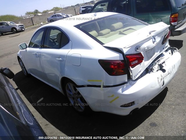 JTHBE262272008628 - 2007 LEXUS IS 350 WHITE photo 3