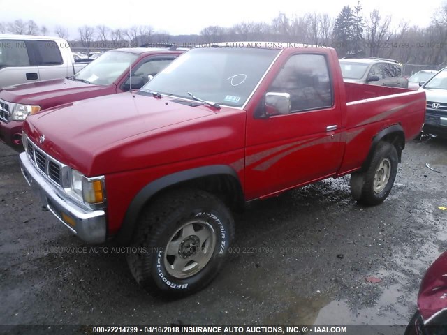 1N6SD11Y0TC350364 - 1996 NISSAN TRUCK XE RED photo 2