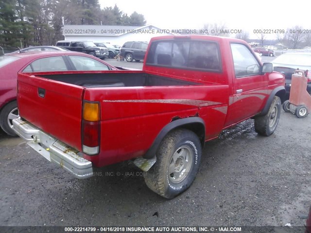 1N6SD11Y0TC350364 - 1996 NISSAN TRUCK XE RED photo 4