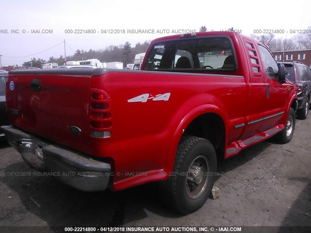 1FTNX21L8XEC79085 - 1999 FORD F250 SUPER DUTY RED photo 4