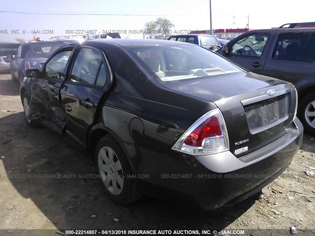 3FAFP06Z96R189614 - 2006 FORD FUSION S GRAY photo 3