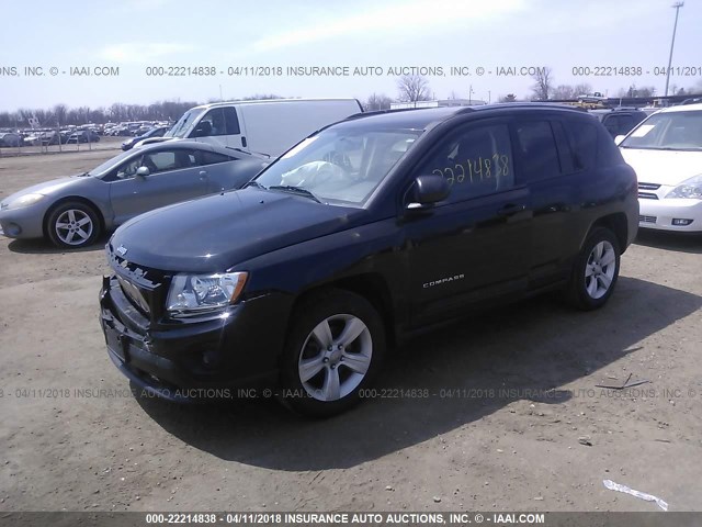 1C4NJCBB0CD626826 - 2012 JEEP COMPASS SPORT BLACK photo 2