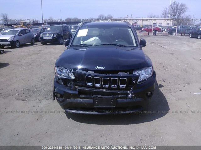 1C4NJCBB0CD626826 - 2012 JEEP COMPASS SPORT BLACK photo 6