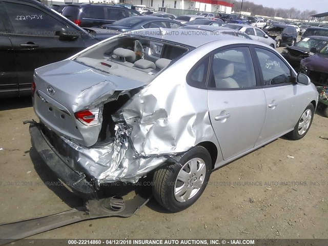 KMHDU4AD2AU943608 - 2010 HYUNDAI ELANTRA BLUE/GLS/SE SILVER photo 4