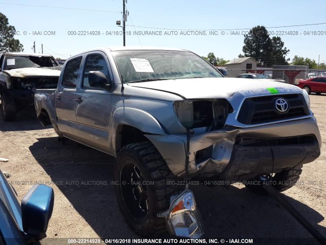 5TFJU4GN8FX083565 - 2015 TOYOTA TACOMA DOUBLE CAB PRERUNNER SILVER photo 1