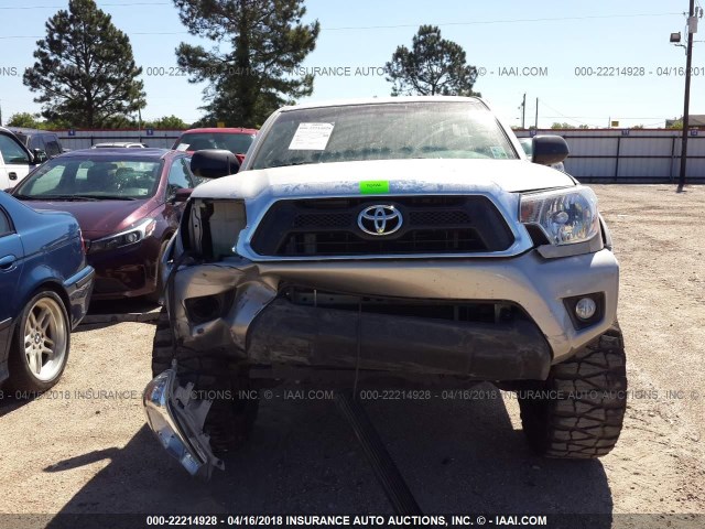 5TFJU4GN8FX083565 - 2015 TOYOTA TACOMA DOUBLE CAB PRERUNNER SILVER photo 6