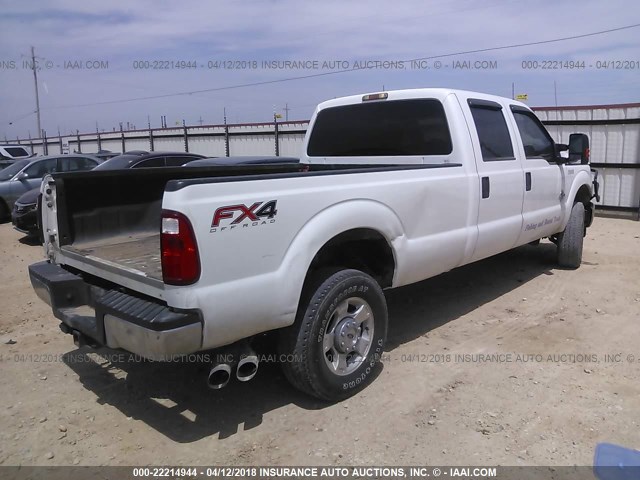 1FT8W3BT6CEB15848 - 2012 FORD F350 SUPER DUTY WHITE photo 4