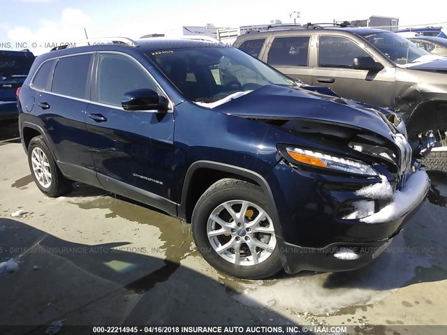 1C4PJMCS8GW241411 - 2016 JEEP CHEROKEE LATITUDE Dark Blue photo 1